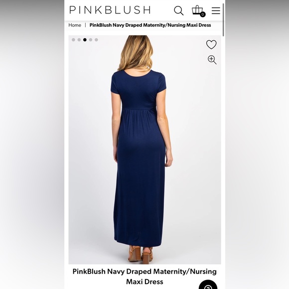 PinkBlush maternity dress - size small/tall in navy - Picture 2 of 2